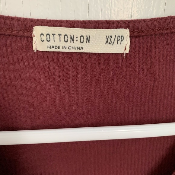 Maroon Cropped Rouched Top - Picture 5 of 5